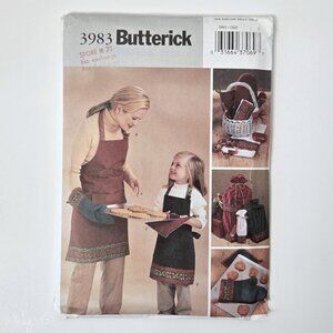 🎄 Butterick 3983 UNCUT Hostess Accessories Sewing Pattern | Adult & Child